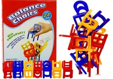 Gra Spadające Krzesła Ułóż Kolorową Wieżę - LeanToys