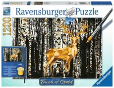 Puzzle 1200 Touch of Gold Jeleń w Birkenwald Puzzle do malowania