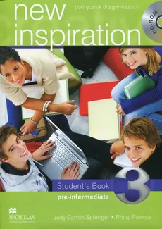 New Inspiration 3 Student's Book Pre-intermediate Podręcznik bez płyty CD - Garton-Sprenger Judy Prowse Ph