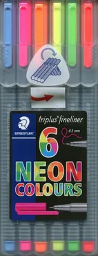 Cienkopis Triplus Neon 0,3 mm 6 sztuk