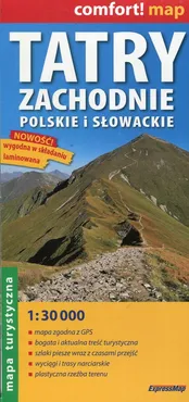 Tatry Zachodnie polskie i słowackie mapa turystyczna 1:30 000