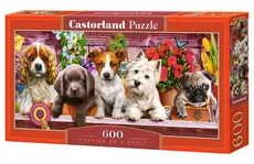 Puzzle 600 Puppies on a Shelf