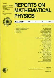 Reports on Mathematical Physics 80/3 2017 Pergamon - Outlet