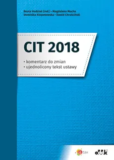 CIT 2018 komentarz do zmian