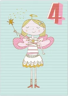 Karnet B6 z kopertą Urodziny 4 dziewczynka