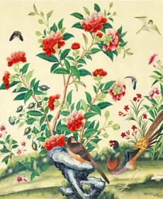 Karnet 17x14cm z kopertą Study of flowers and birds