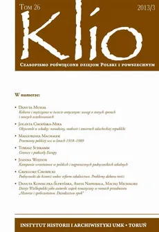 Klio. Czasopismo poświęcone dziejom Polski i powszechnym. 26(3)/2013