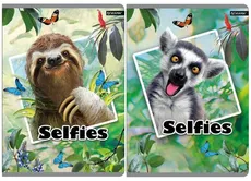 Zeszyt A5 w kratkę 80 kartek Selfies 5 sztuk mix
