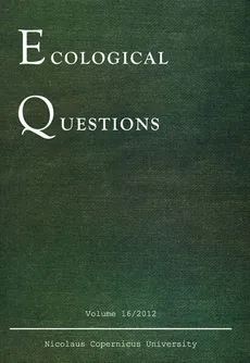 Ecological Questions. An International Journal on Controversial Problems of Ecology. Vol. 16/2012