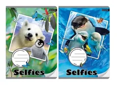 Zeszyt A5 w kratkę 32 kartki Selfies 10 sztuk mix