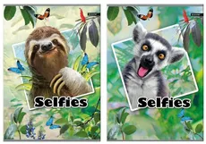 Zeszyt A4 w kratkę 60 kartek Selfies 5 sztuk mix