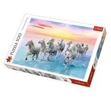 Puzzle Białe konie w galopie 500