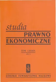 Studia Prawno-Ekonomiczne t. 89/2013 - Praca zbiorowa