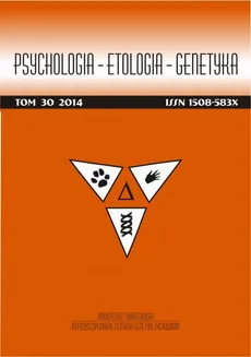 Psychologia-Etologia-Genetyka nr 30/2014 - Włodzimierz Oniszczenko