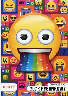 Blok rysunkowy A4 Emoji 20 kartek 10 sztuk mix wzorów
