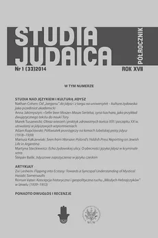 Studia Judaica 2014/1 (33) - Magdalena Ruta