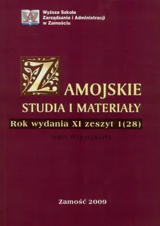 Zamojskie Studia i Materiały. Seria Fizjoterapia. R. 11, 1(28)