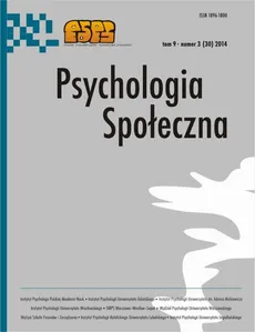 Psychologia Społeczna nr 3(30)/2014 - Maria Lewicka