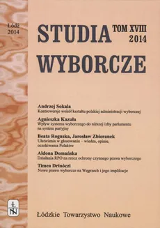 Studia Wyborcze t. 18 - Praca zbiorowa