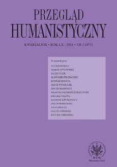 Przegląd Humanistyczny 2016/2 (453) - Praca zbiorowa
