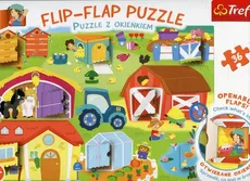Flip-Flap Puzzle z okienkiem 36 Na farmie
