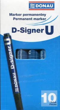 Marker permanentny D-Signer U czarny 10 sztuk