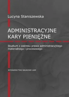 Administracyjne kary pieniężne - Outlet - Lucyna Staniszewska