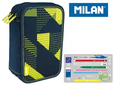 Piórnik Milan 3-poziomowy z wyposażeniem KNIT żółty