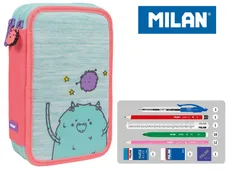 Piórnik Milan 2-poziomowy z wyposażeniem MIMO różowy