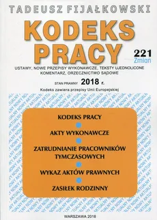 Kodeks Pracy 2018 - Outlet - Tadeusz Fijałkowski