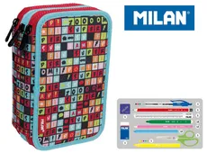 Piórnik Milan 3-poziomowy z wyposażeniem Super Heroes Words Letters