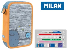 Piórnik Milan 2-poziomowy z wyposażeniem MIMO pomarańczowy