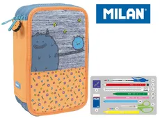 Piórnik Milan 3-poziomowy z wyposażeniem MIMO pomarańczowy