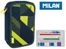 Piórnik Milan 2-poziomowy z wyposażeniem KNIT żółty