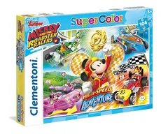 Puzzle Supercolor Mickey i raźni rajdowcy 104