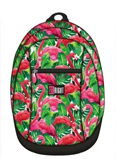 Plecak dziewczęcy 1-komorowy Flamingo Pink & Green
