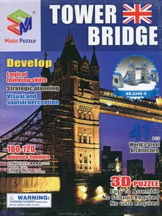 Puzzle 3D Budowle Empire State Tower Bridge 41 elementów