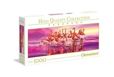Puzzle High Quality Collection Panorama Flamingo Dance 1000