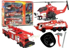 Straż Pożarna Gigant Zestaw Auto helikopter