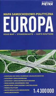 Europa mapa samochodowo-polityczna 1:4 300 000 - Outlet