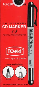 Marker do CD dwustronny czarny display 25 sztuk