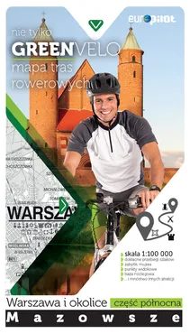 Warszawa i okolice - część północna  mapa tras rowerowych
