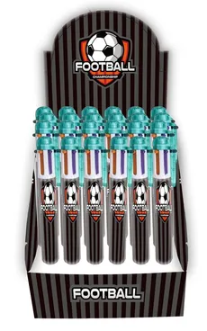 Długopis 6 kolorów Football display 24 sztuki