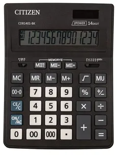 Kalkulator biurowy Citizen 14-cyfrowy czarny