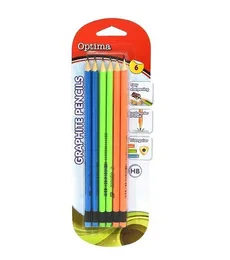 Grafitowe ołówki z gumką HB 6 sztuk 12 pakietów