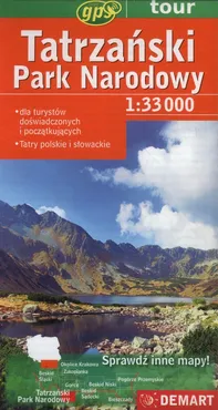 Tatrzański Park Narodowy mapa turystyczna 1:33 000