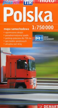 Polska mapa samochodowa 1:750 000 - Outlet