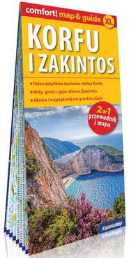 Korfu i Zakintos laminowany map&guide XL (2w1: przewodnik i mapa)
