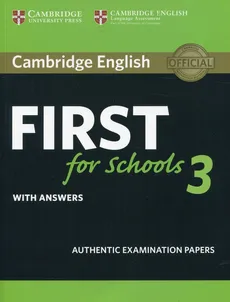 Cambridge English First for Schools 3 with answers - Outlet