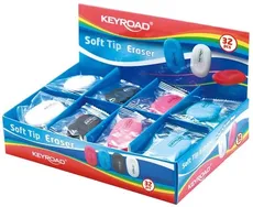 Gumka uniwersalna KEYROAD Soft Tip display 32 sztuki mix